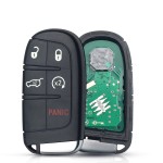 2017-2023 Jeep Compass / 5-Button 4A Chip 433Mhz Smart Key / PN: 68250343AB / M3N-40821302 (AFTERMARKET)